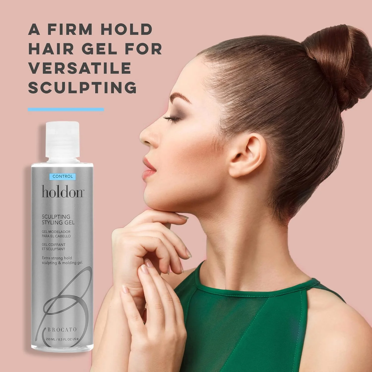 ژل حالت دهنده و مجسمه ساز مو Brocato Holdon: محصولات مو با کنترل قوی و نگهدارندگی بالا برای آقایان و خانم ها - محصول حجم دهنده برای قالب گیری، شکل دهی و مجسمه سازی مدل مو - افزایش درخشندگی و قابلیت کنترل - 250 میلی لیتر