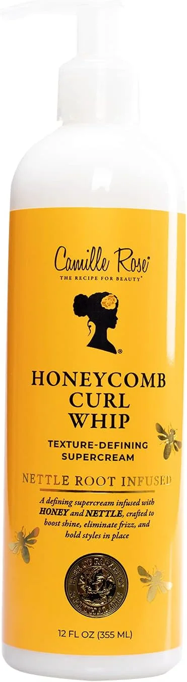کرم حالت دهنده مو Camille Rose Honeycomb Curl Whip، با عسل و ریشه گزنه برای کاهش وز، تغذیه و افزایش درخشندگی، 355 میلی لیتر
