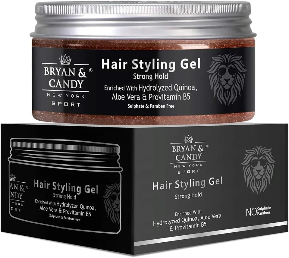 ژل حالت دهنده مو برایان اند کندی نیویورک سری Lion برای نگهداری قوی - 100 گرم، غنی شده با کینوا هیدرولیز شده، آلوئه ورا و پرو ویتامین B5