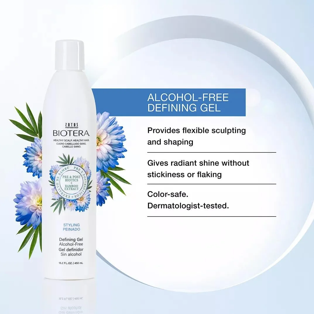 ژل حالت دهنده مو Biotera بدون الکل | حالت دهی و فرم دهی انعطاف پذیر | درخشش بی نظیر | بدون چسبندگی یا پوسته پوسته شدن | وگان و بدون تست حیوانی | بدون پارابن | محافظ رنگ مو | 946 میلی لیتر