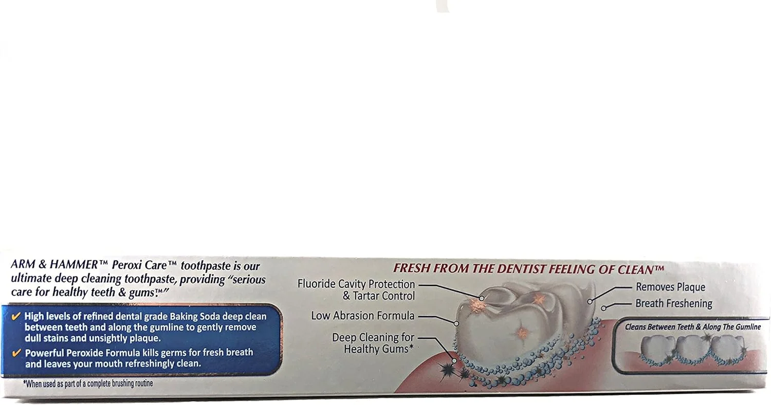 خمیر دندان آرم اند هامر PeroxiCare، نعناع تازه، 170 گرم - خرید بسته ای و صرفه جویی (بسته 3 عددی)