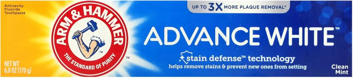خمیر دندان سفید کننده قوی و ضد لک آرم اند همر ادونس وایت، 170 گرم (بسته 3 عددی)