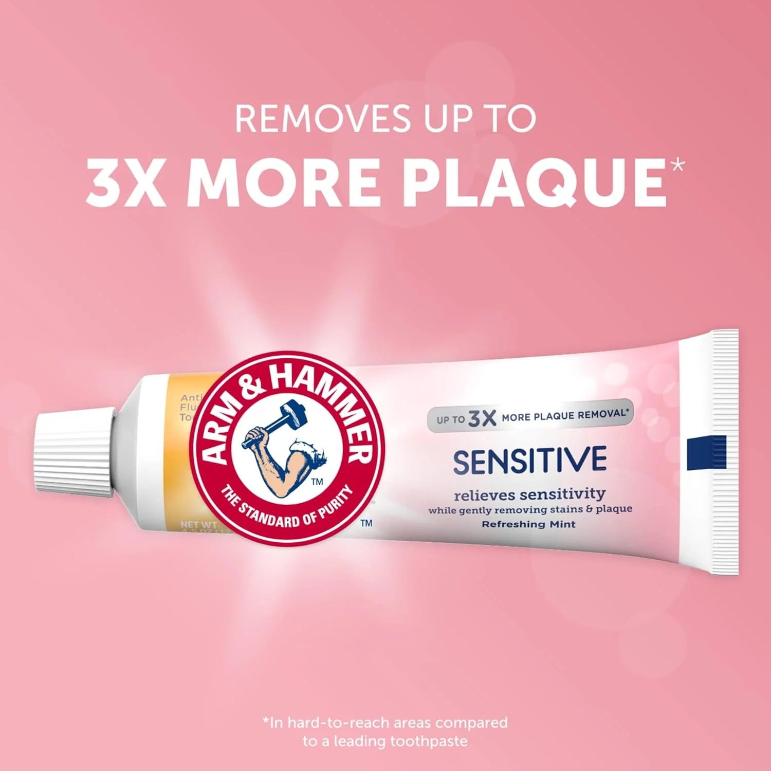 خمیر دندان سفید کننده و ضد حساسیت آرم اند هامر با اوراژل، نعناع یخ زده، 127 گرم (بسته 12 عددی)