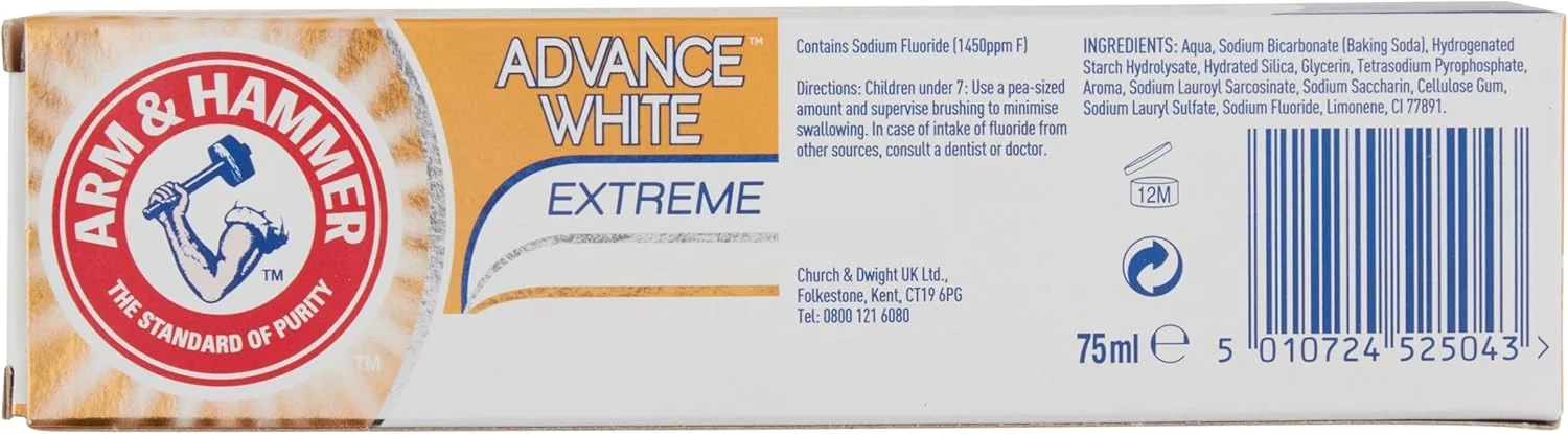 خمیر دندان سفید کننده آرم اند همر مدل ادونس وایت، 75 میلی لیتر