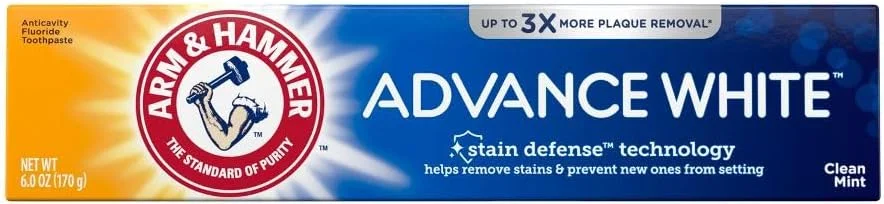 خمیر دندان سفید کننده قوی آرم اند همر ادونس وایت، بسته چندتایی - نعناع تمیز - خمیر دندان فلوراید (بسته 12 عددی) خمیر دندان سفید کننده قوی آرم اند همر ادونس وایت، بسته چندتایی - نعناع تمیز - خمیر دندان فلوراید (بسته 12 عددی)