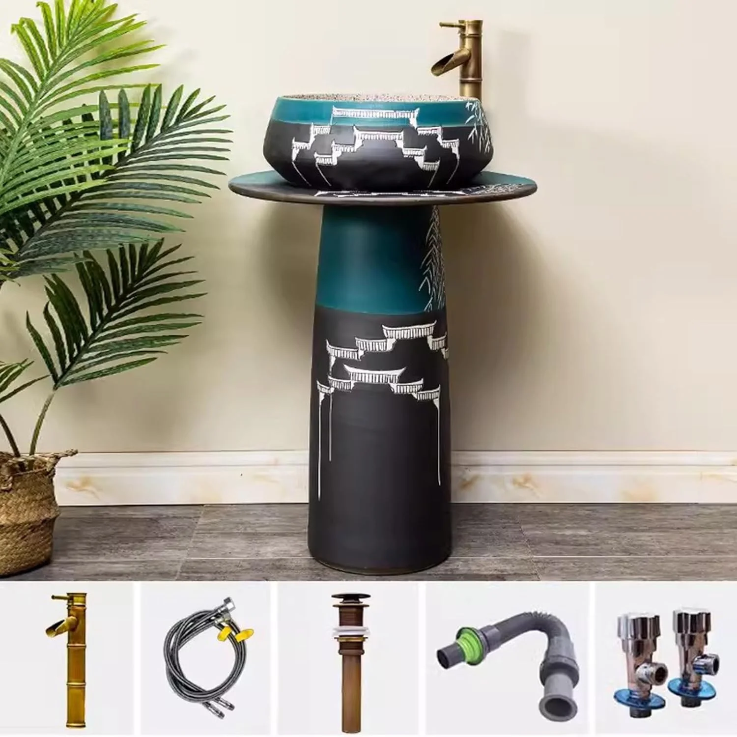 روشویی پایه دار ایستاده، روشویی هنری مناسب هتل، ست روشویی سرامیکی، روشویی و توالت های دست ساز به همراه شیرآلات، ست 4 تکه، ست 3 تکه 01 روشویی پایه دار ایستاده، روشویی هنری مناسب هتل، ست روشویی سرامیکی، روشویی و توالت های دست ساز به همراه شیرآلات، ست 4 تکه، ست 3 تکه 01