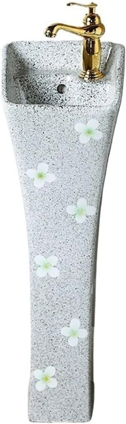 روشویی پایه دار سرامیکی کوچک، کاسه روشویی هنری با سوراخ سرریز و شیرآلات، روشویی ایستاده جمع و جور با کیت تخلیه، روشویی پایه دار یک تکه حمام (گریس) روشویی پایه دار سرامیکی کوچک، کاسه روشویی هنری با سوراخ سرریز و شیرآلات، روشویی ایستاده جمع و جور با کیت تخلیه، روشویی پایه دار یک تکه حمام (گریس)