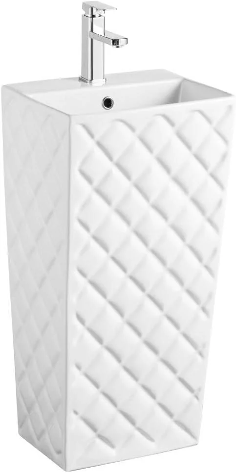 روشویی تزئینی میلانو می (41x34x80) سانتی متر - روکش سفید | روشویی سرامیکی بادوام | کاسه روشویی پایه دار | سینک مدرن برای حمام، دستشویی روشویی تزئینی میلانو می (41x34x80) سانتی متر - روکش سفید | روشویی سرامیکی بادوام | کاسه روشویی پایه دار | سینک مدرن برای حمام، دستشویی