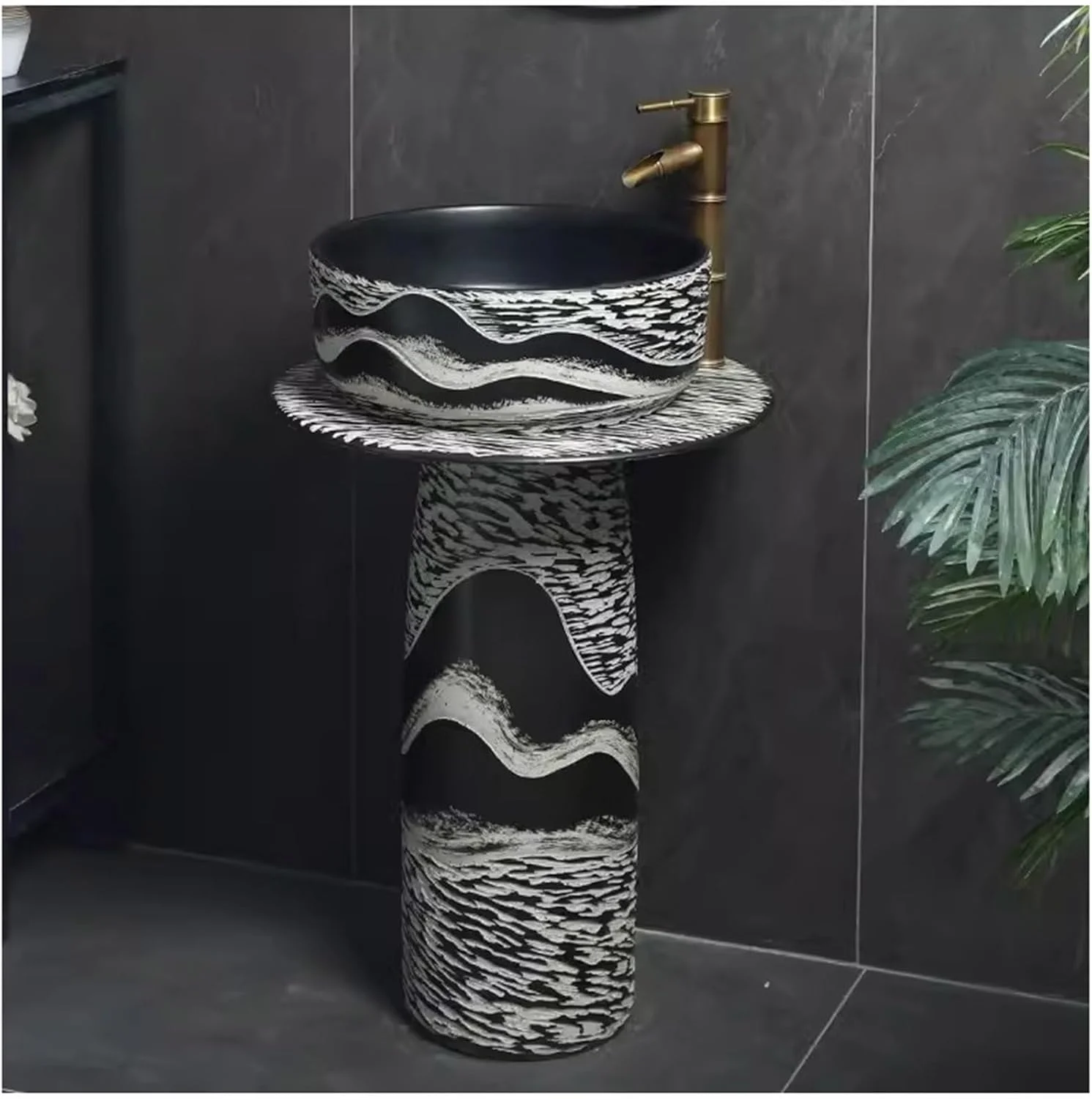 روشویی پایه دار ایستاده، روشویی هنری مناسب هتل، ست روشویی سرامیکی، توالت و کاسه روشویی، روشویی چینی طرح دار سیاه و سفید، ست 4 تکه، ست 3 تکه روشویی پایه دار ایستاده، روشویی هنری مناسب هتل، ست روشویی سرامیکی، توالت و کاسه روشویی، روشویی چینی طرح دار سیاه و سفید، ست 4 تکه، ست 3 تکه