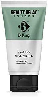 ژل حالت دهنده موی مردانه رویال B.King بیوتی ریِلِی لندن حاوی Redensyl، ویتامین E، روغن زیتون و روغن بادام. ژل حالت دهنده موی سبک و انعطاف پذیر غیر سفت. بسته 60 گرمی