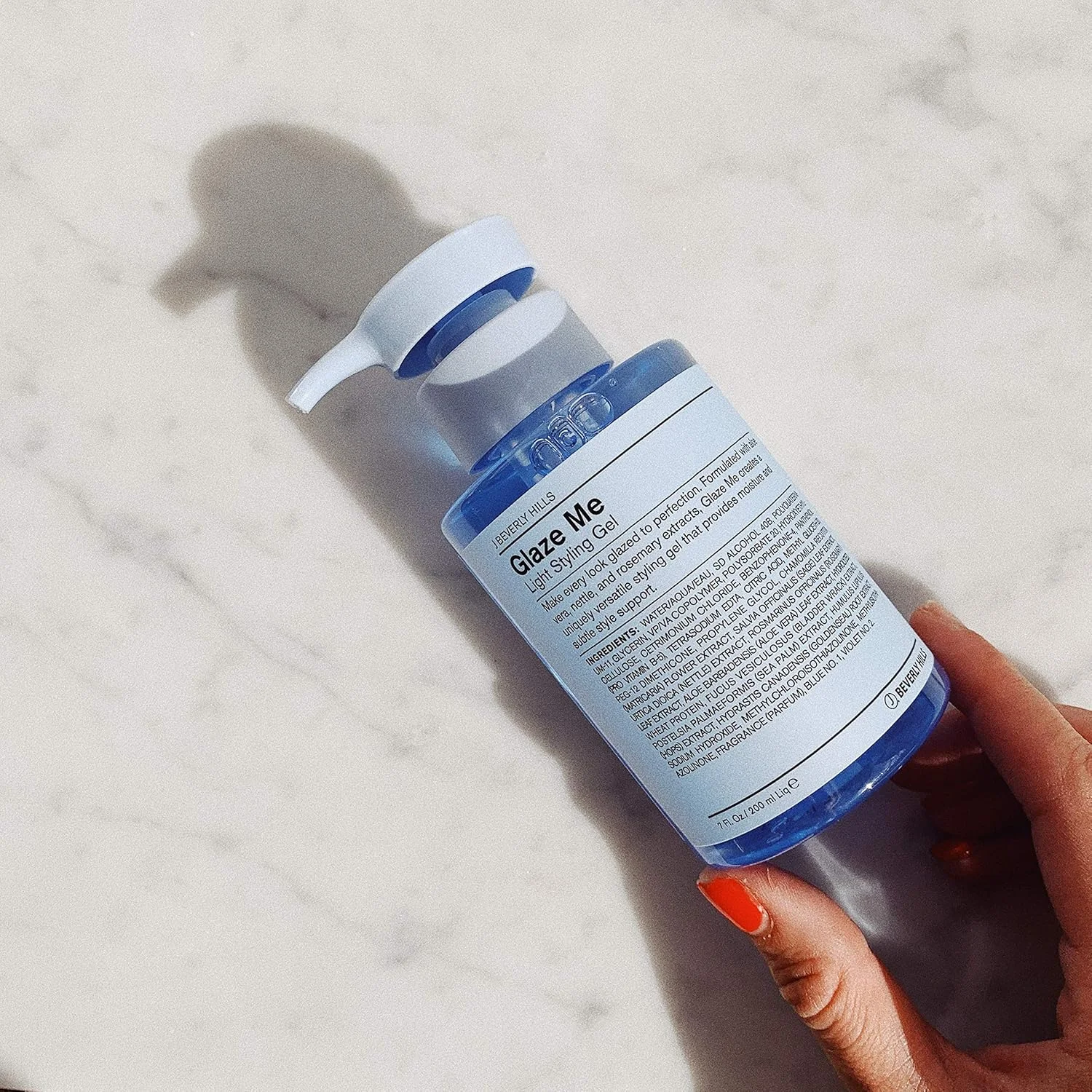 ژل موی حالت دهنده سبک J Beverly Hills Blue Glaze Me حاوی آلوئه ورا برای رطوبت، نگهدارندگی ملایم، 200 گرم