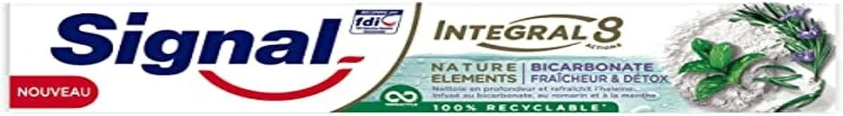 خمیر دندان سیگنال اینتگرال 8، طراوت و سم زدایی، محافظت کامل، فرمول ملایم، عملکرد ضد باکتری