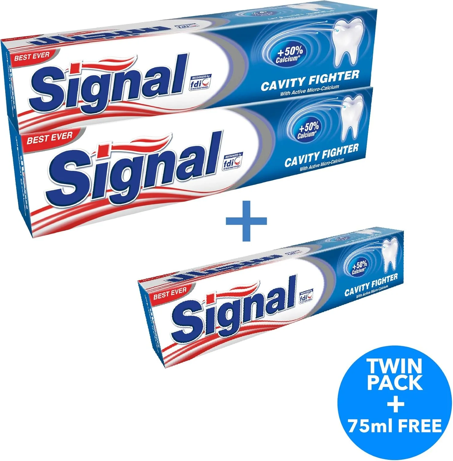 خمیر دندان محافظت کننده سیگنال، 2 عدد 120 میلی لیتر + 75 میلی لیتر خمیر دندان محافظت کننده سیگنال، 2 عدد 120 میلی لیتر + 75 میلی لیتر