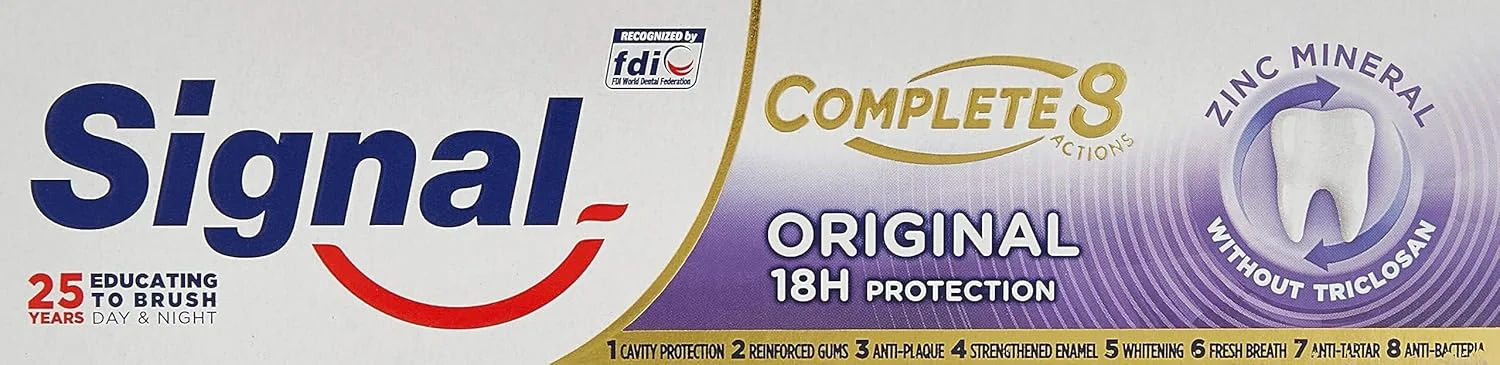 خمیر دندان سیگنال مدل Complete 8 Original حجم 75 میلی لیتر
