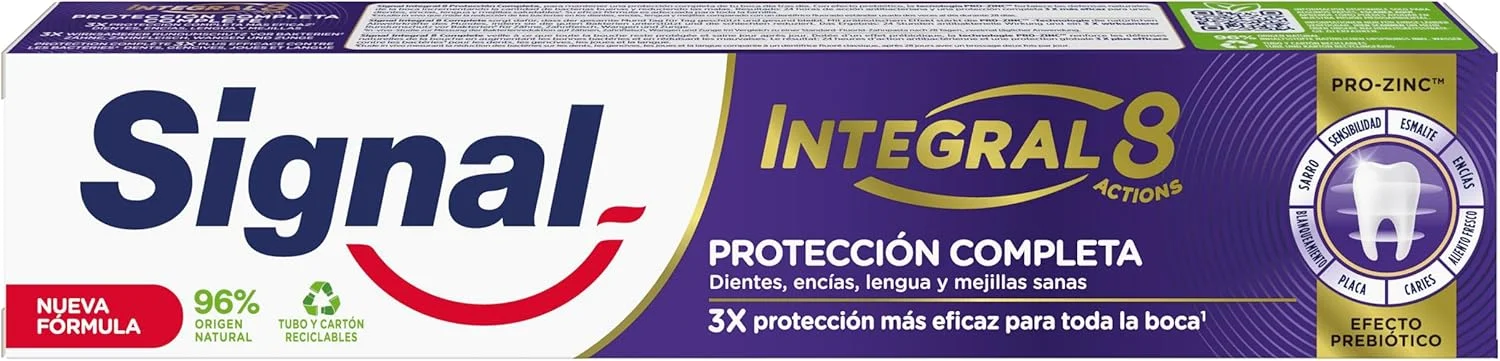 خمیر دندان کامل سیگنال 8 محافظت کامل با مواد منشاء طبیعی 75 میلی لیتر x 1 خمیر دندان کامل سیگنال 8 محافظت کامل با مواد منشاء طبیعی 75 میلی لیتر x 1