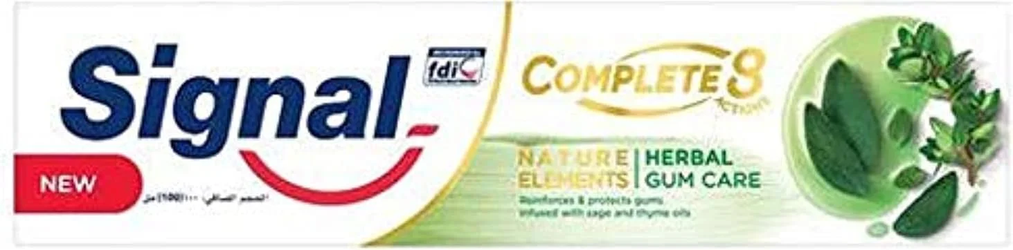 خمیر دندان سیگنال Complete 8 - مراقبت از لثه گیاهی، 75 میلی لیتر/94 گرم خمیر دندان سیگنال Complete 8 - مراقبت از لثه گیاهی، 75 میلی لیتر/94 گرم