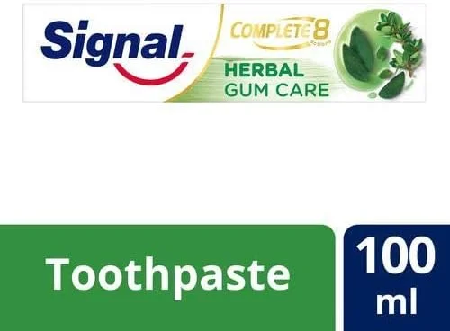 خمیر دندان سیگنال Complete 8 - مراقبت از لثه گیاهی، 75 میلی لیتر/94 گرم