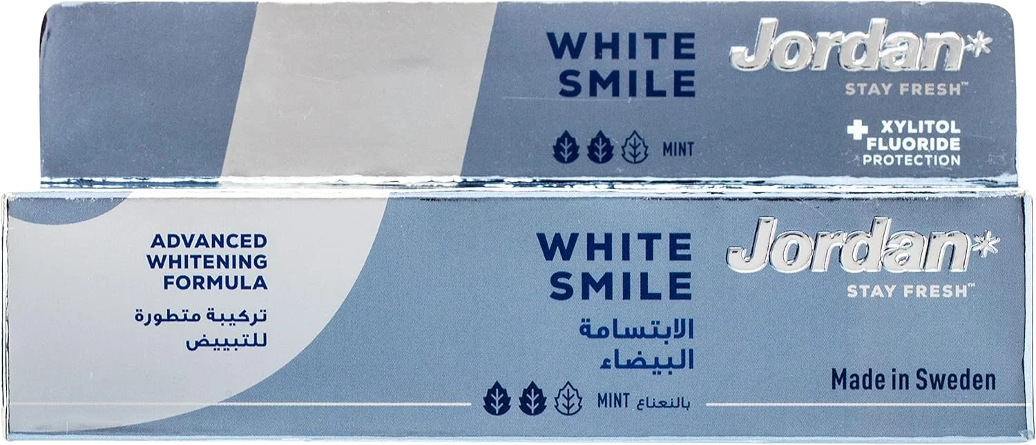 خمیر دندان سفید کننده جردن مدل White Smile دو عدد 75 میلی لیتر