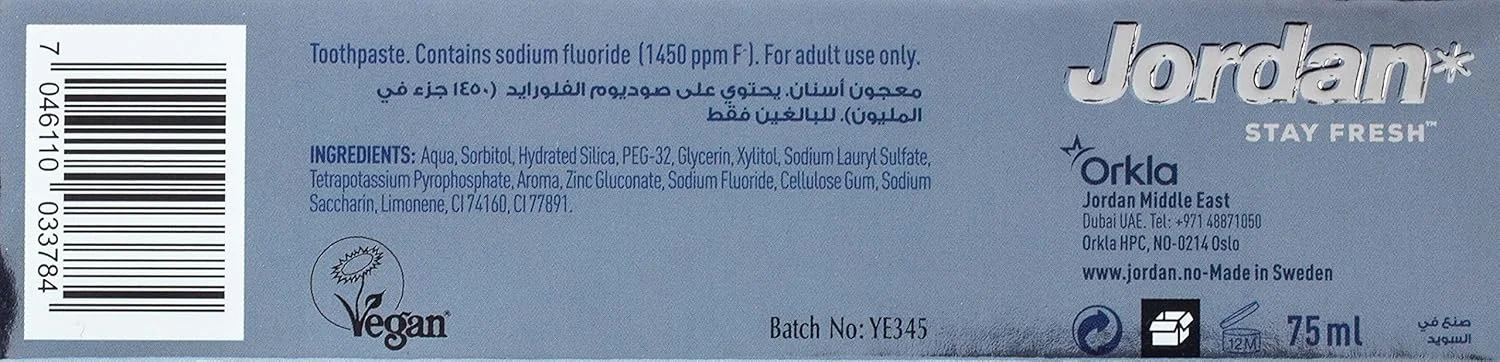 خمیر دندان سفید کننده جردن مدل White Smile دو عدد 75 میلی لیتر