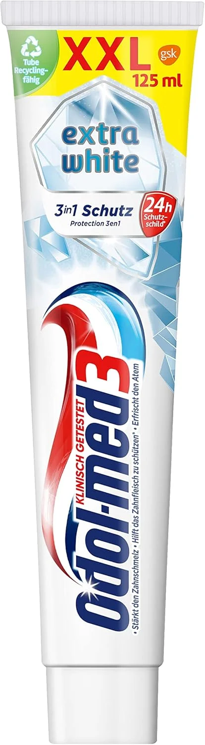 خمیر دندان سفید کننده اضافی پارادونتاکس Odol-med 3، 125 میلی لیتر