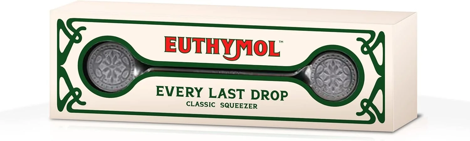 فشار دهنده خمیر دندان کلاسیک Euthymol، عدد 1، فشار دهنده غلتکی پخش کننده، لوله های فلزی آلومینیومی پلاستیکی خمیر دندان، لوازم جانبی حمام