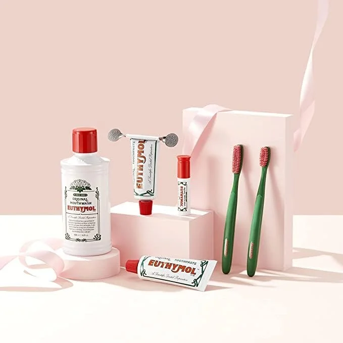 فشار دهنده خمیر دندان کلاسیک Euthymol، عدد 1، فشار دهنده غلتکی پخش کننده، لوله های فلزی آلومینیومی پلاستیکی خمیر دندان، لوازم جانبی حمام