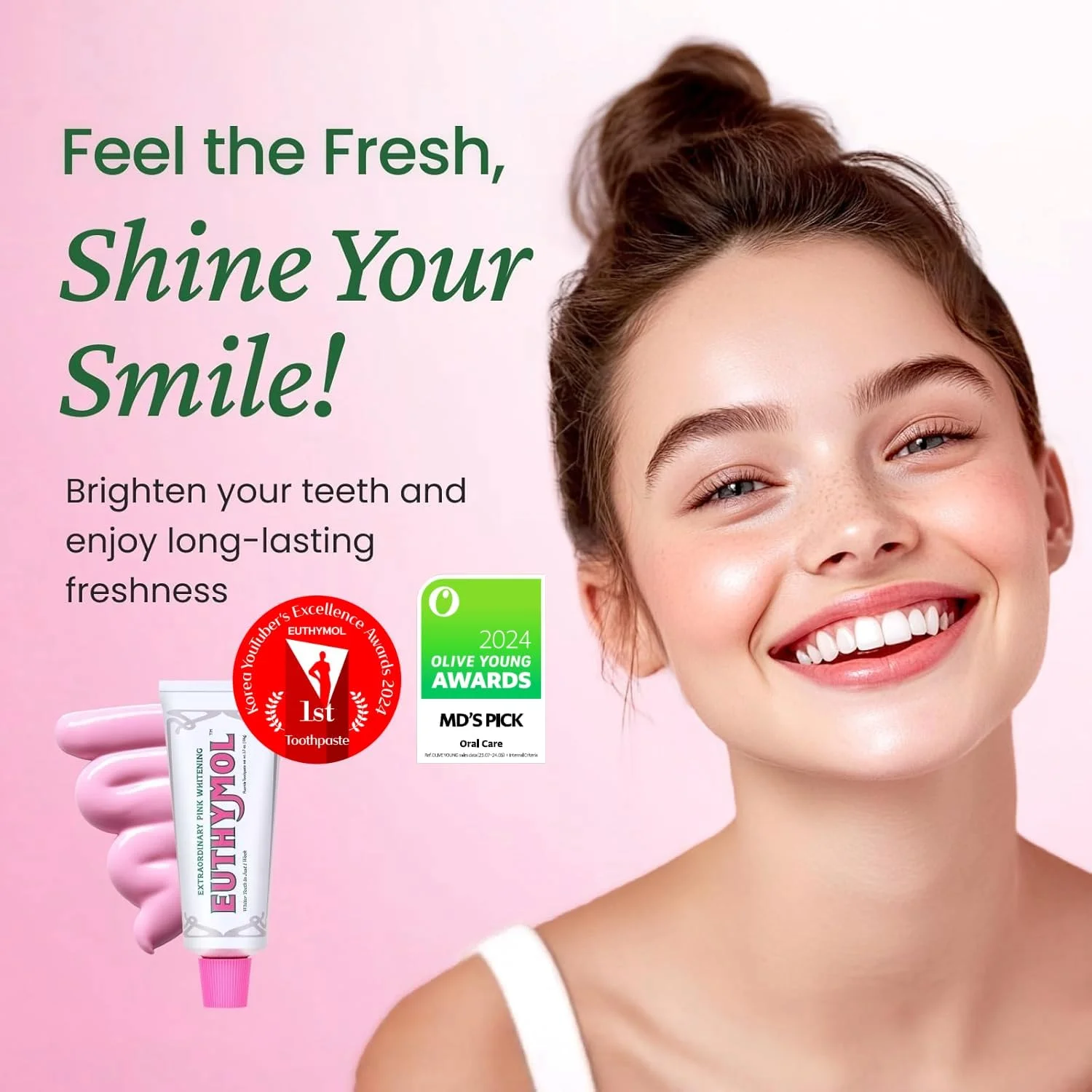 خمیر دندان سفید کننده EUTHYMOL (110 میلی لیتر، بسته 5 عددی) - از بین بردن لکه در 2 هفته، طراوت طولانی مدت برای لثه و دندان های حساس. رفع بوی بد دهان، جلوگیری از پوسیدگی. تیوب آلومینیومی قابل بازیافت.