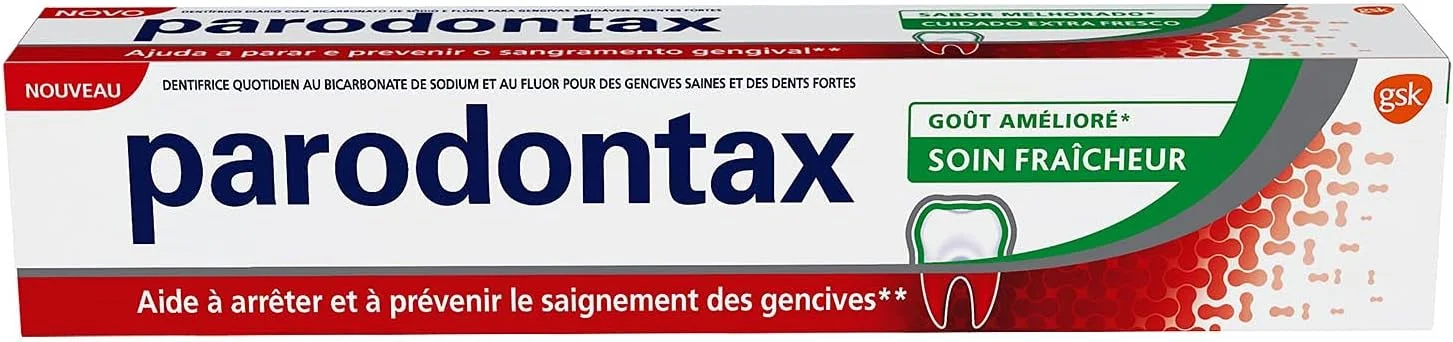 خمیر دندان پاردونتکس فرش کر با اثر گچی دندان، 6 عدد 75 میلی لیتری، کمک به توقف و جلوگیری از خونریزی لثه، طعم بهبود یافته