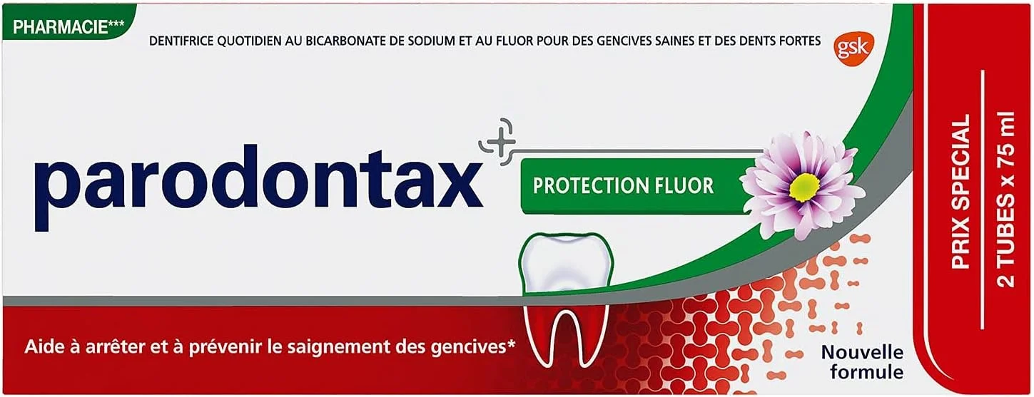 خمیر دندان محافظ فلوراید پارونتکس برای دندان های حساس، از بین برنده پلاک، 2 عدد 75 میلی لیتری