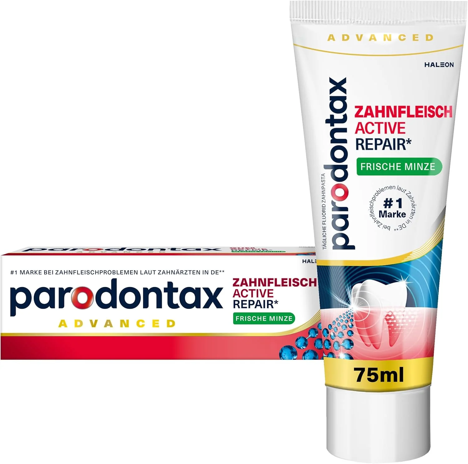 خمیر دندان پارودونتکس Active Gum Repair حاوی فلوراید، 1 عدد 75 میلی لیتری، خمیر دندان برای لثه های سالم تر از هفته اول