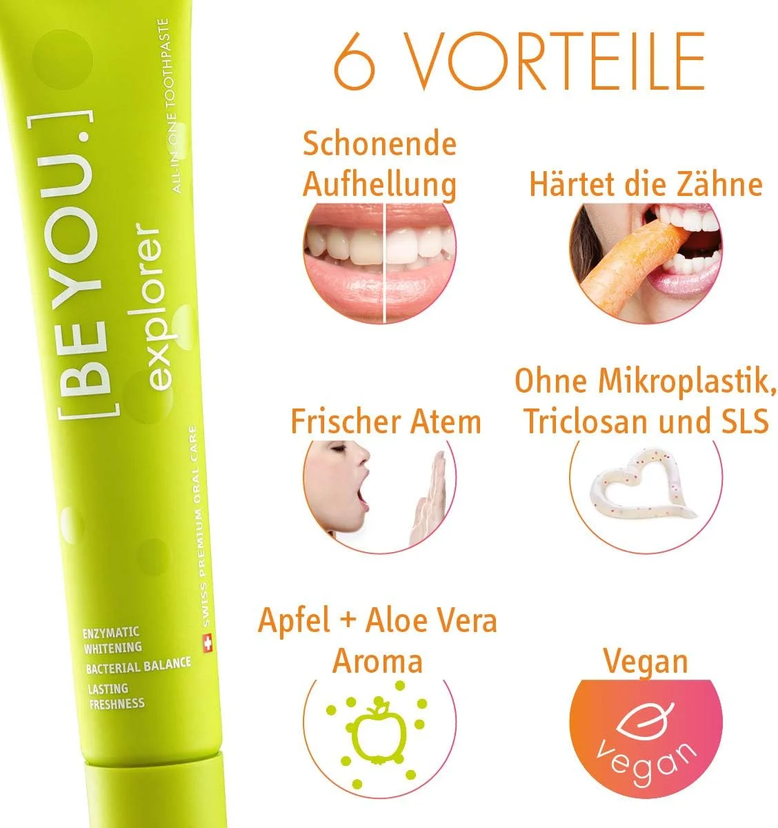 ست مسواک و خمیر دندان CURAPROX BE YOU، با طعم سیب-آلوئه ورا برای دندان های سفید، اکسپلورر، سفید کننده دندان با طعم، وگان، 90 میلی لیتر ست مسواک و خمیر دندان CURAPROX BE YOU، با طعم سیب-آلوئه ورا برای دندان های سفید، اکسپلورر، سفید کننده دندان با طعم، وگان، 90 میلی لیتر