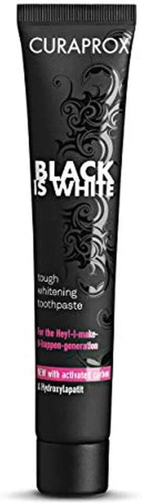 خمیر دندان سفید کننده زغالی CURAPROX Black Is White، تیوب 90 میلی لیتری