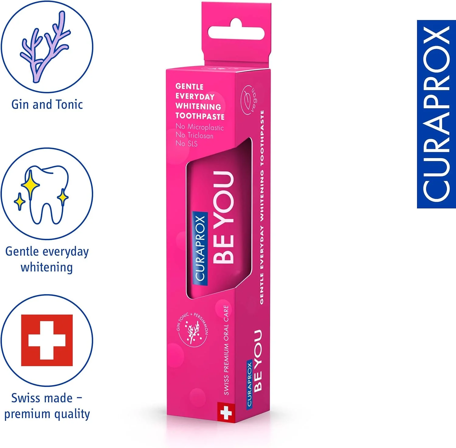 خمیر دندان کیوراپروکس Be You طعم جین تونیک + خرمالو | ژل قرمز 60 میلی لیتری | خمیر دندان سفید کننده ملایم حاوی فلوراید | بدون SLS، بدون میکروپلاستیک، بدون تریکلوزان | مراقبت از دهان و دندان طراوت بخش برای دندان های حساس خمیر دندان کیوراپروکس Be You طعم جین تونیک + خرمالو | ژل قرمز 60 میلی لیتری | خمیر دندان سفید کننده ملایم حاوی فلوراید | بدون SLS، بدون میکروپلاستیک، بدون تریکلوزان | مراقبت از دهان و دندان طراوت بخش برای دندان های حساس