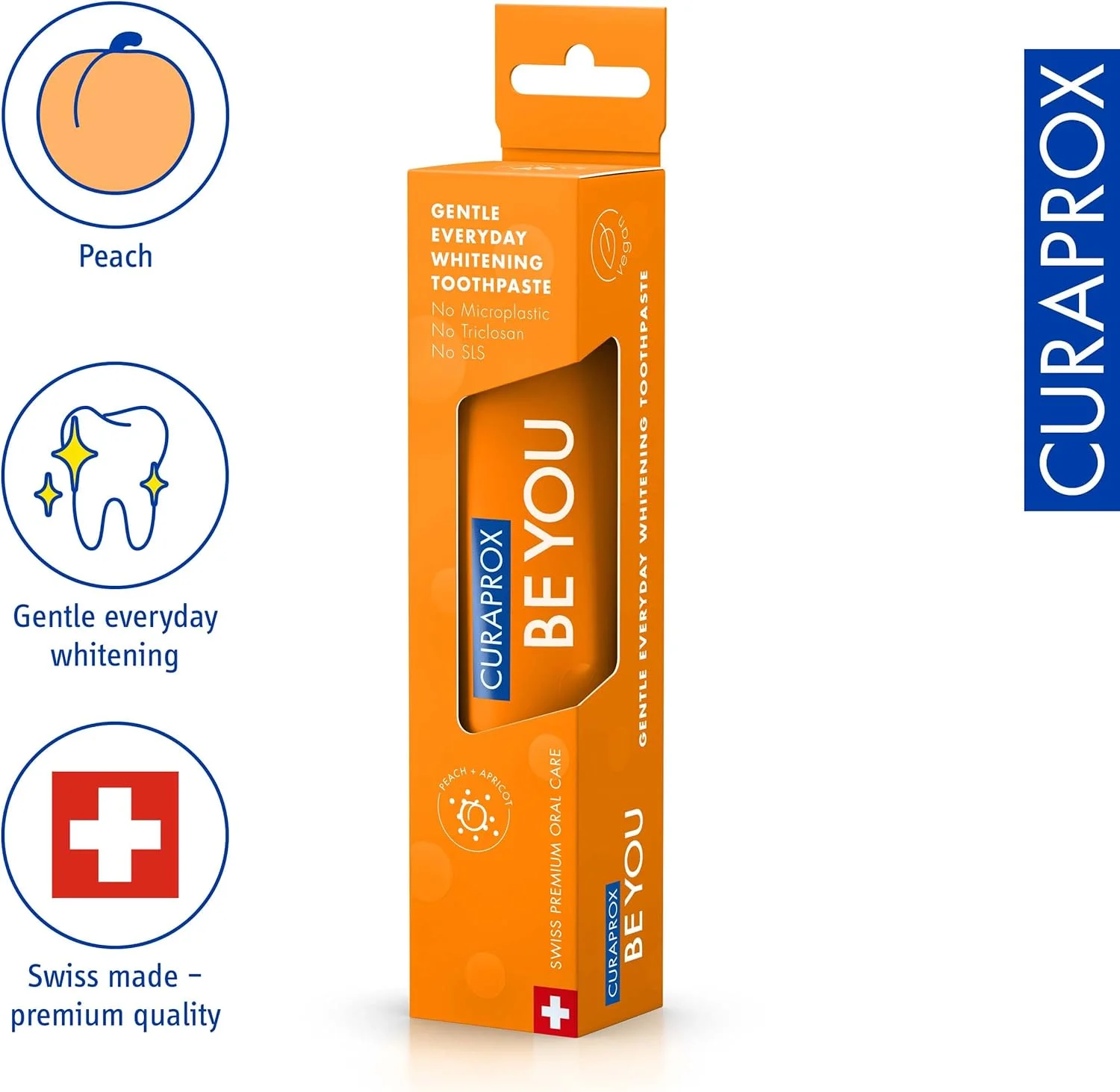 خمیر دندان کیوراپروکس Be You طعم هلو و زردآلو | 60 میلی لیتر | فرمول ملایم برای دندان ها و لثه های سالم | طعم طراوت بخش هلو و زردآلو، بدون SLS و مناسب برای گیاهخواران خمیر دندان کیوراپروکس Be You طعم هلو و زردآلو | 60 میلی لیتر | فرمول ملایم برای دندان ها و لثه های سالم | طعم طراوت بخش هلو و زردآلو، بدون SLS و مناسب برای گیاهخواران