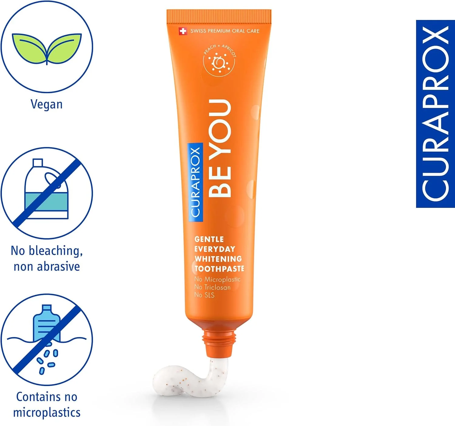 خمیر دندان کیوراپروکس Be You طعم هلو و زردآلو | 60 میلی لیتر | فرمول ملایم برای دندان ها و لثه های سالم | طعم طراوت بخش هلو و زردآلو، بدون SLS و مناسب برای گیاهخواران خمیر دندان کیوراپروکس Be You طعم هلو و زردآلو | 60 میلی لیتر | فرمول ملایم برای دندان ها و لثه های سالم | طعم طراوت بخش هلو و زردآلو، بدون SLS و مناسب برای گیاهخواران