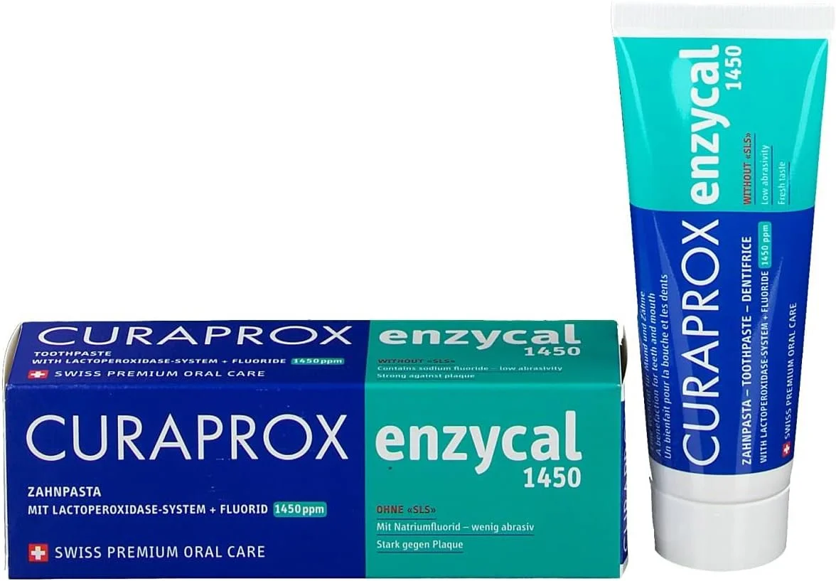 خمیر دندان کوراپراکس انزیکال حاوی فلوراید 1450ppm، تیوب 75 میلی لیتری (4 عدد 75 میلی لیتری)