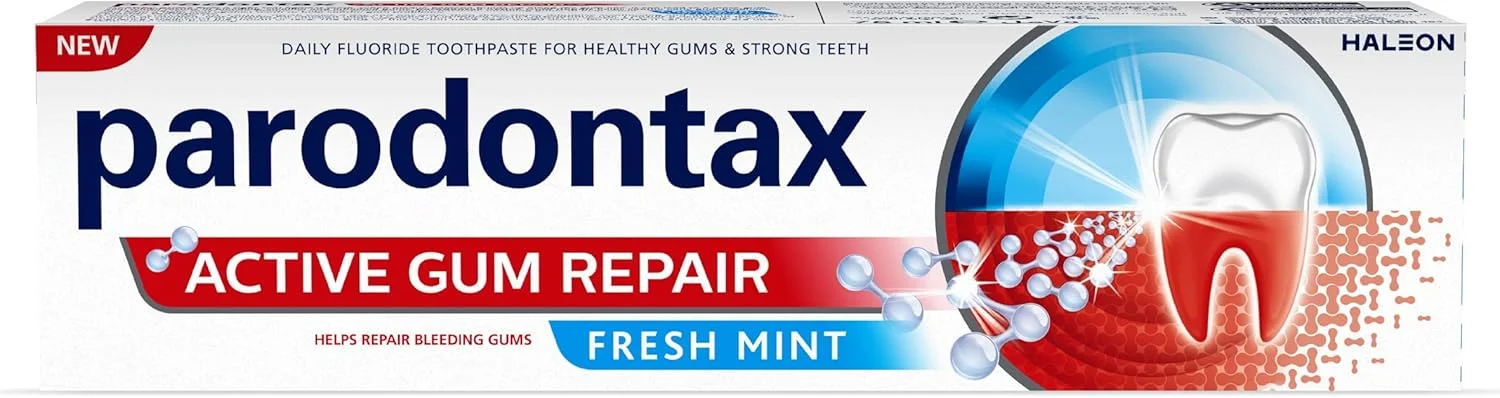 Parodontax Active Gum Repair Toothpaste, Clinically Proven To Help Actively Repair Gums By Removing Plaque, Fresh Mint, 75 ml