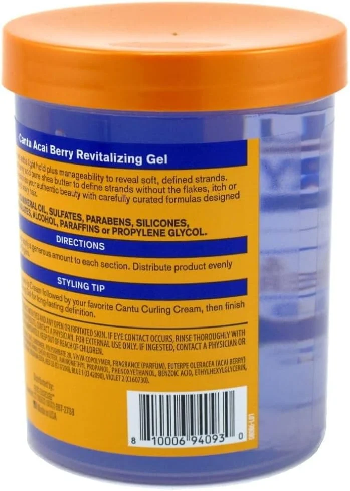 ژل حالت دهنده احیا کننده مو حاوی عصاره آکای بری Cantu، 524 گرم ژل حالت دهنده احیا کننده مو حاوی عصاره آکای بری Cantu، 524 گرم
