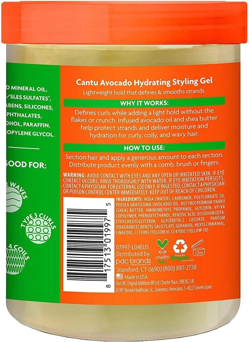 ژل آووکادو Cantu، ظرف 524 گرمی (بسته 2 عددی) ژل آووکادو Cantu، ظرف 524 گرمی (بسته 2 عددی)