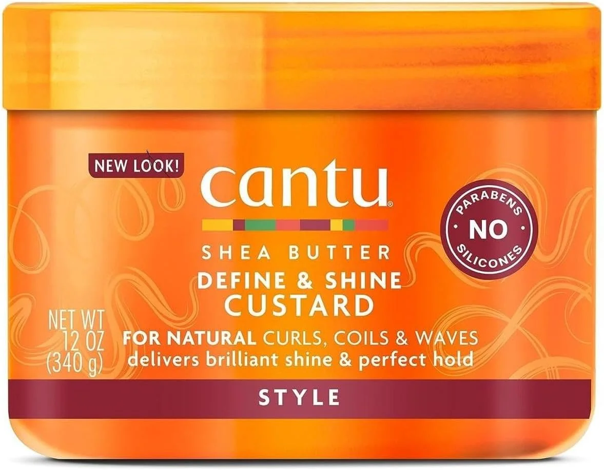 کاستارد حالت دهنده و درخشان کننده موی طبیعی حاوی شی باتر Cantu، 340 گرم کاستارد حالت دهنده و درخشان کننده موی طبیعی حاوی شی باتر Cantu، 340 گرم