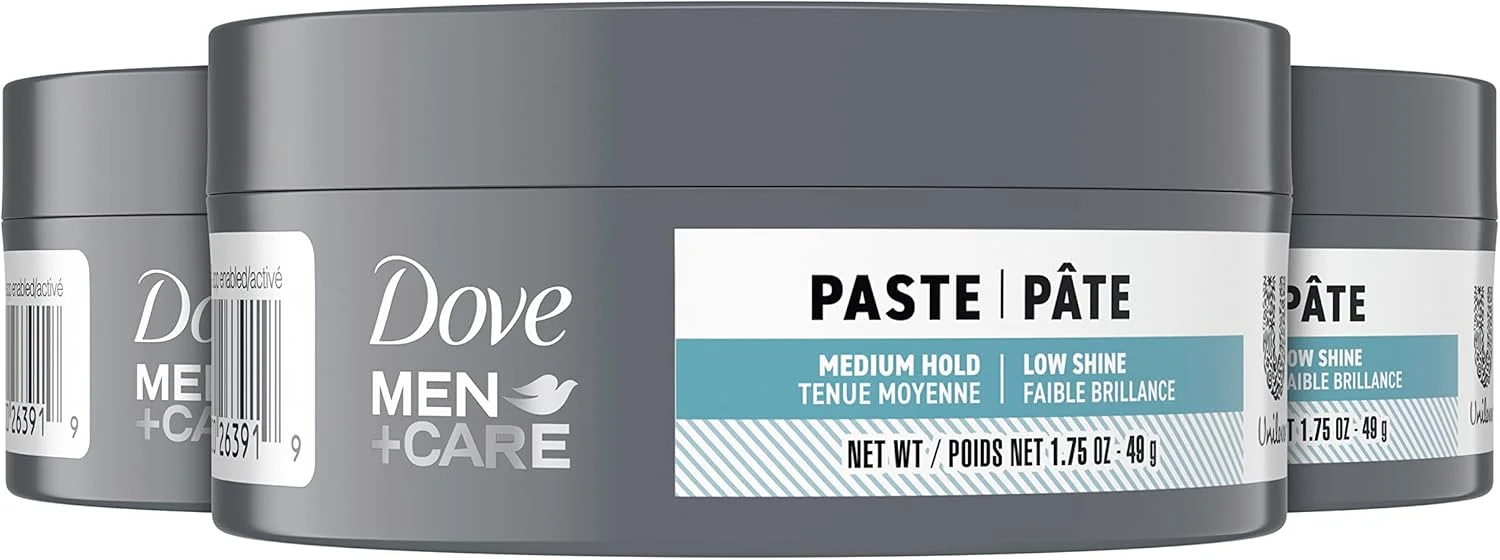 حالت دهنده موی مردانه Dove Men+Care، خمیر حالت دهنده مو با قدرت نگهداری متوسط برای ایجاد بافتی مات، 50 گرم (بسته 3 عددی)