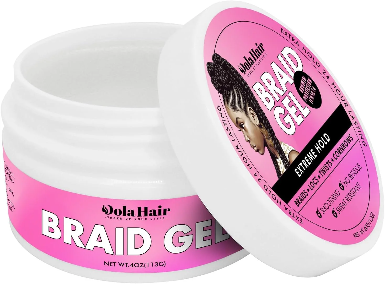 ژل بافت مو Dolahair - ژل قفل کننده قوی برای موهای طبیعی، درید، بافت و بازپیچش