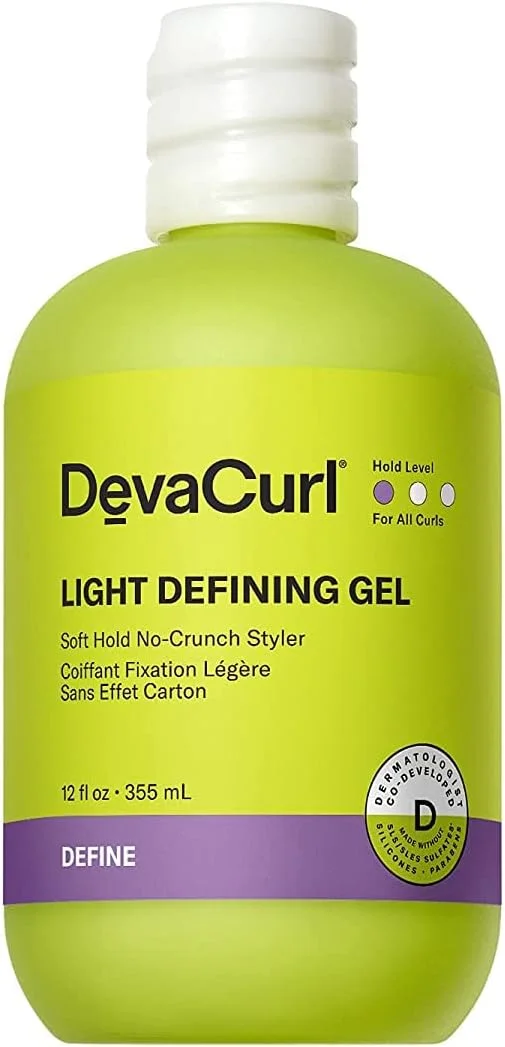 ژل حالت دهنده موی فر DevaCurl مدل Light Defining، نگهدارنده ملایم، بدون ایجاد حس خشکی، رایحه نسیم روشن، 355 میلی لیتر