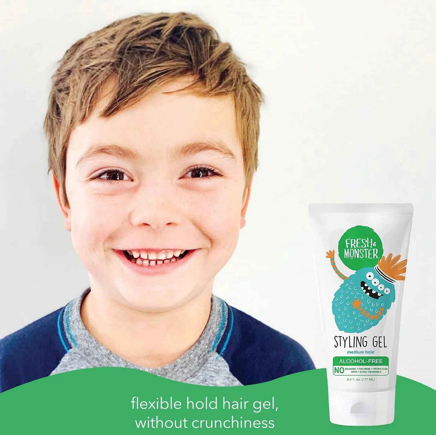 ژل حالت دهنده مو کودک فرش مانستر، نگهدارنده متوسط، بدون الکل، ژل مو طبیعی برای کودکان و نوپایان (177 میلی لیتر) ژل حالت دهنده مو کودک فرش مانستر، نگهدارنده متوسط، بدون الکل، ژل مو طبیعی برای کودکان و نوپایان (177 میلی لیتر)