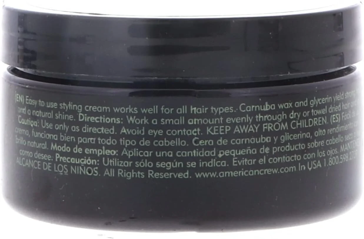 کرم حالت دهنده مو مردانه امریکن کرو، مشابه ژل مو با نگهدارندگی متوسط و درخشش متوسط، 85 گرم (بسته 2 عددی)