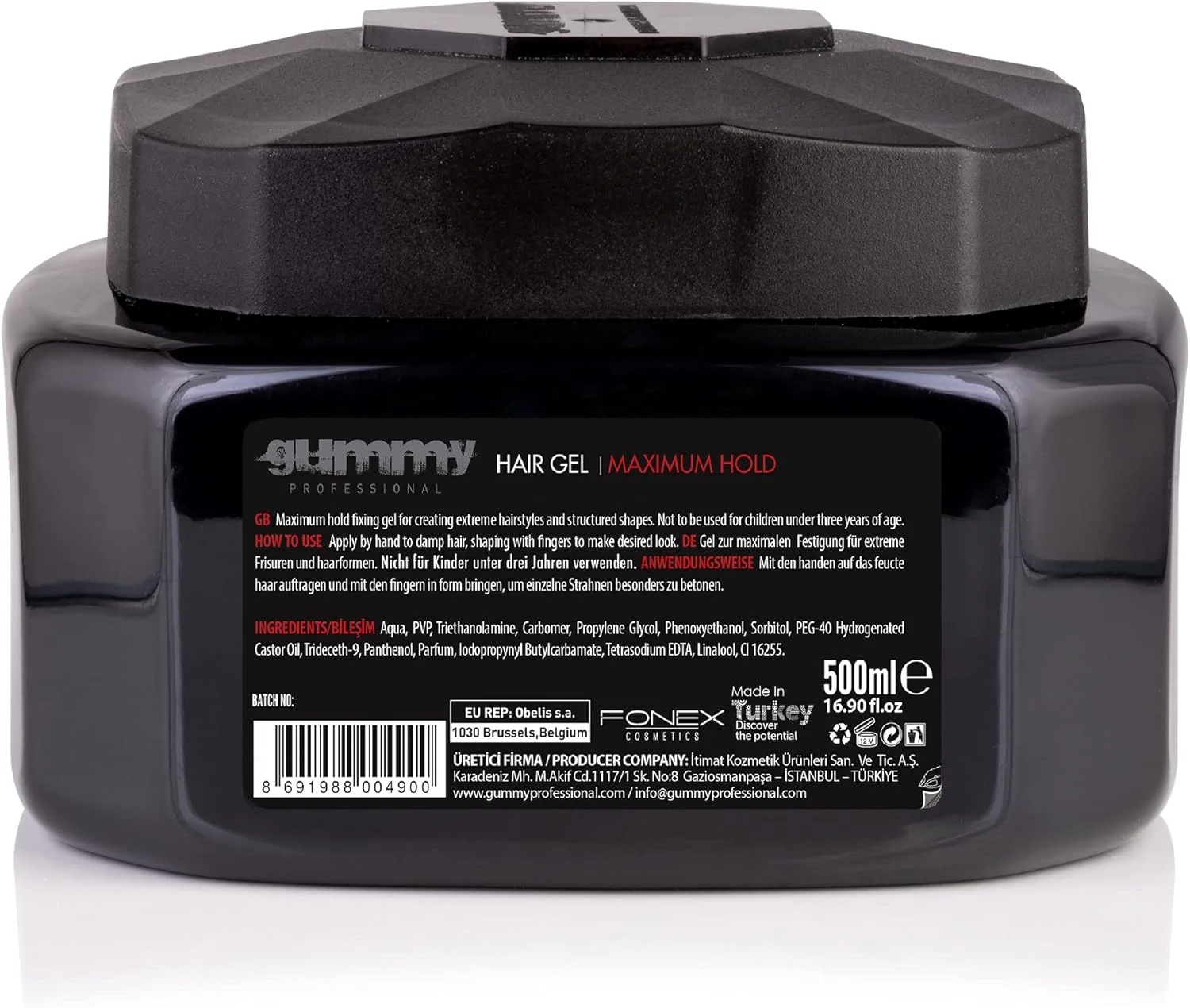 ژل موی گامِی فونیکس، حالت دهنده قوی و ظاهری خاص، 500 میلی لیتر