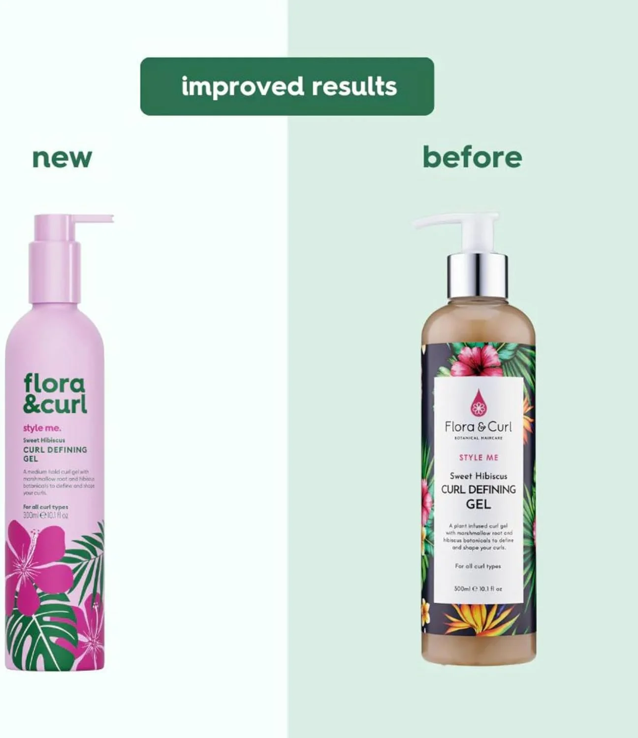 ژل حالت دهنده موی فر گل ختمی فلورا اند کرل 300 میلی لیتر