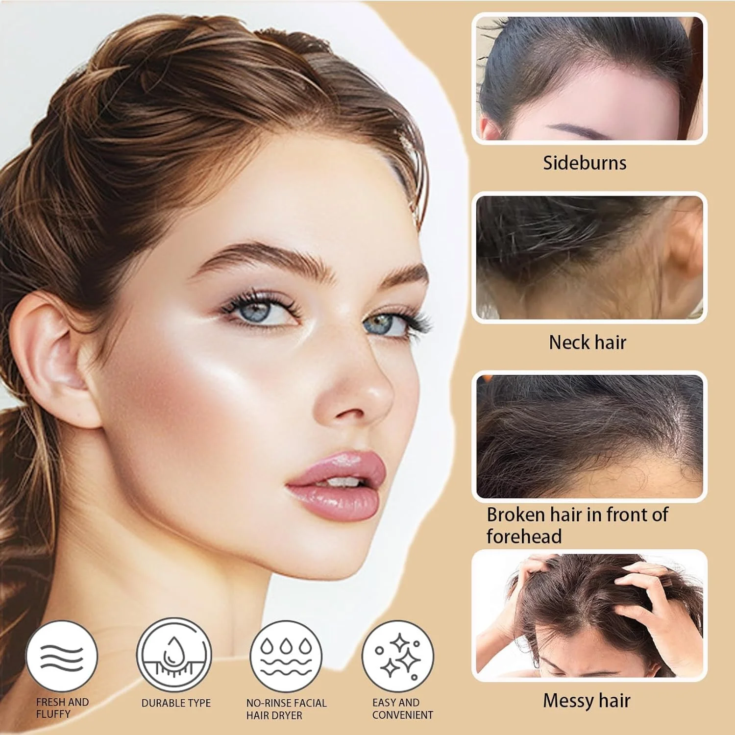 ژل موی کودک، استیک واکس مو، واکس رام کننده موهای فراری 80 میلی لیتری برای حالت دادن لبه مو، استیک حالت دهنده مو با شانه یکپارچه طراحی شده برای کودکان، جمع و جور و قابل حمل