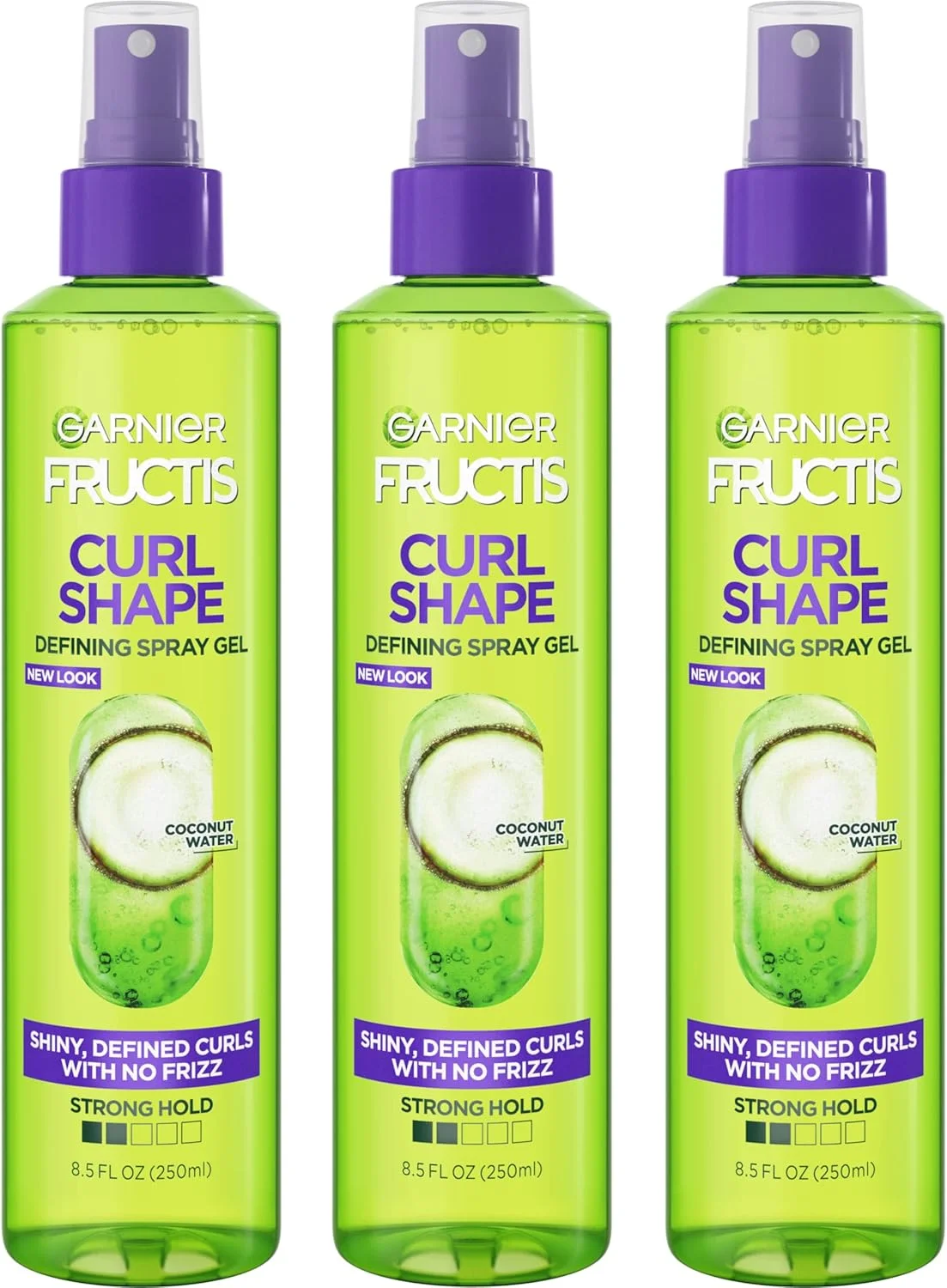 ژل اسپری حالت دهنده موی فر گارنیر Fructis Style برای از بین بردن وز، 250 میلی لیتر، 3 عدد (بسته بندی ممکن است متفاوت باشد)