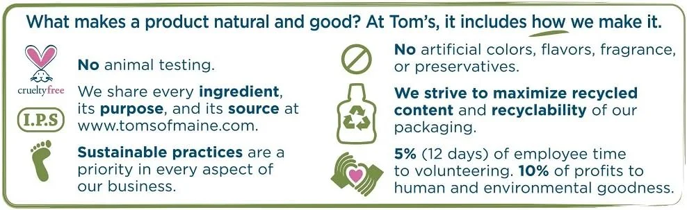 خمیر دندان طبیعی بدون فلوراید ضد پلاک و سفید کننده تامز آف مین، نعناع 155 گرم